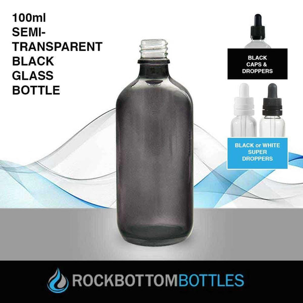 100ml Clear Glass Bottle  Rock Bottom Bottles / Packaging Company LLC