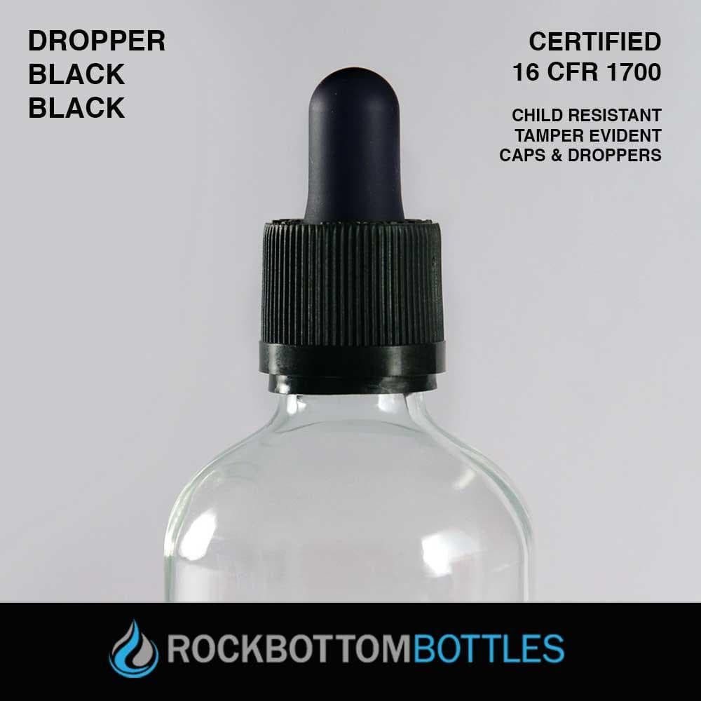 Tamper Evident Blue Glass Dropper Bottle